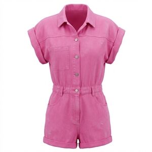 Blank NYC Pink Denim Romper